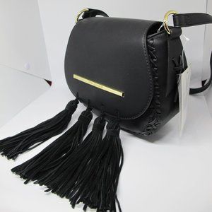 Steve Madden Blk BJewel Fringe CrossBody Purse NWT